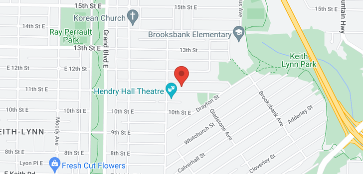 map of 836 E 11TH STREET